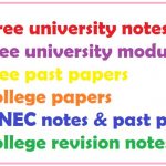 free university notes and past papers