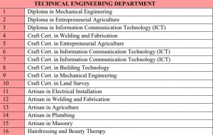 Kajiado West Technical and Vocational College Courses offered